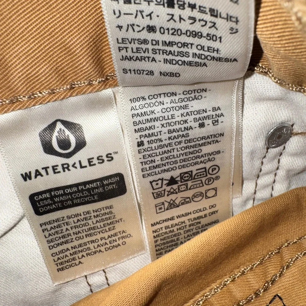 Levi's 514 Straight Pants Mens Khaki Tan 30x30 NEW